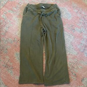 Casual Olive Wide Leg Pants